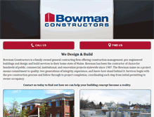 Tablet Screenshot of bowmanconstructors.com